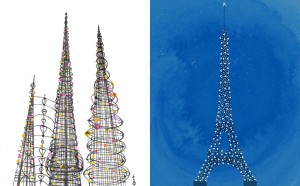 Towers - Watts Towers vs. Eiffel Tower